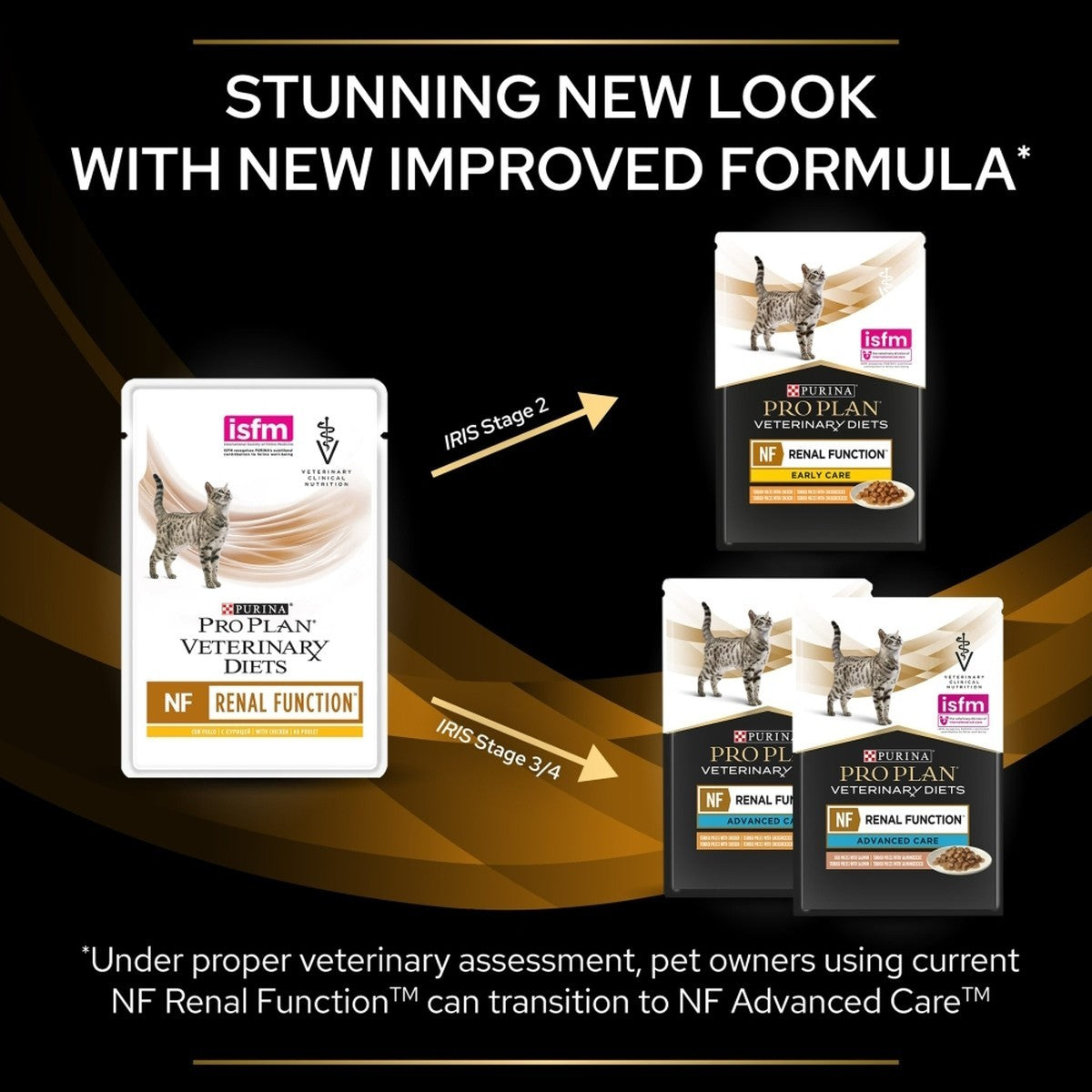 Purina Pro Plan Veterinary Diets NF Renal Function Advanced Care Wet Cat Food Pouches chicken 10 x 85 grams