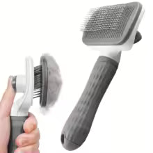 Easy-to-clean pet grooming brush, gentle deshedding massage comb with one-click hair removal, Pet grooming
