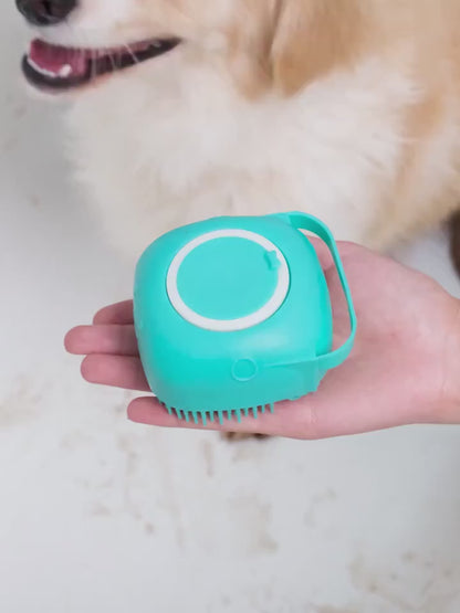 Silicone Pet Grooming Brush with Massage Balls - 2-in-1 Bath & Massage Tool for Dogs and Cats - Gentle Silicone Material Pet Care Accessory